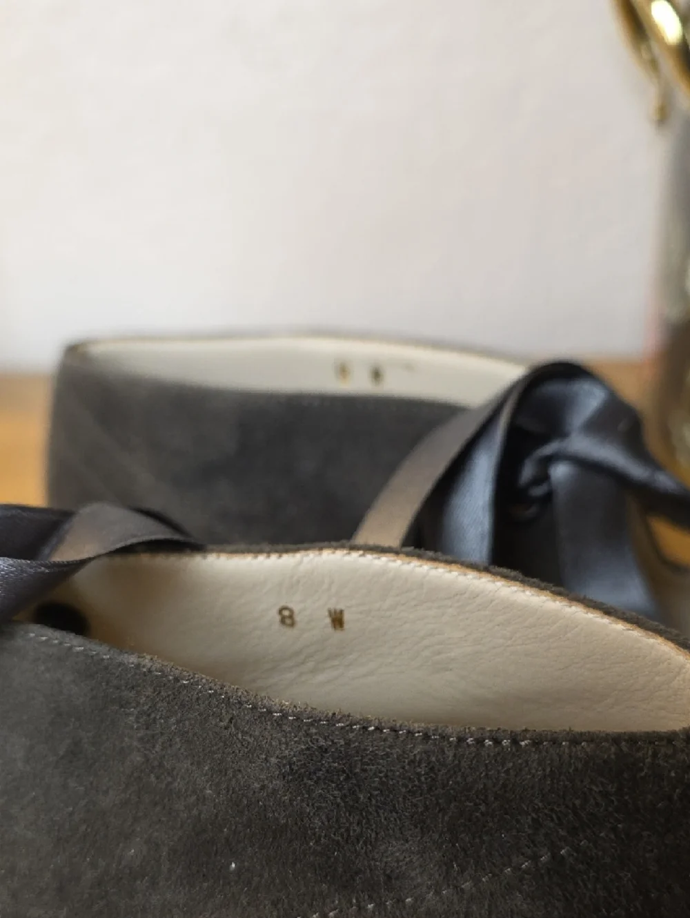 Amalfi Two-Tone Gray & Charcoal Suede Satin Lace-Up Flats